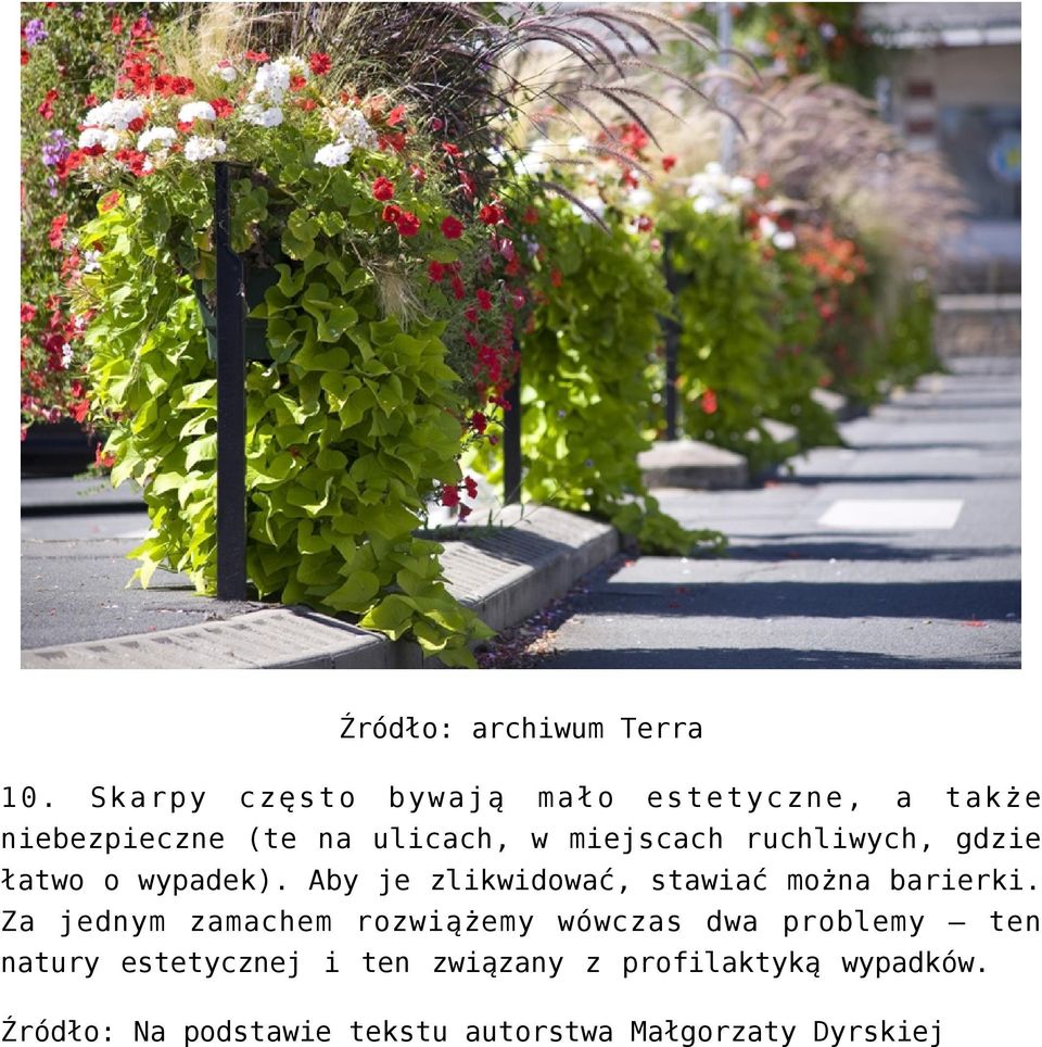 Aby je zlikwidować, stawiać można barierki.