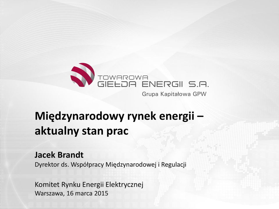 Współpracy Międzynarodowej i Regulacji
