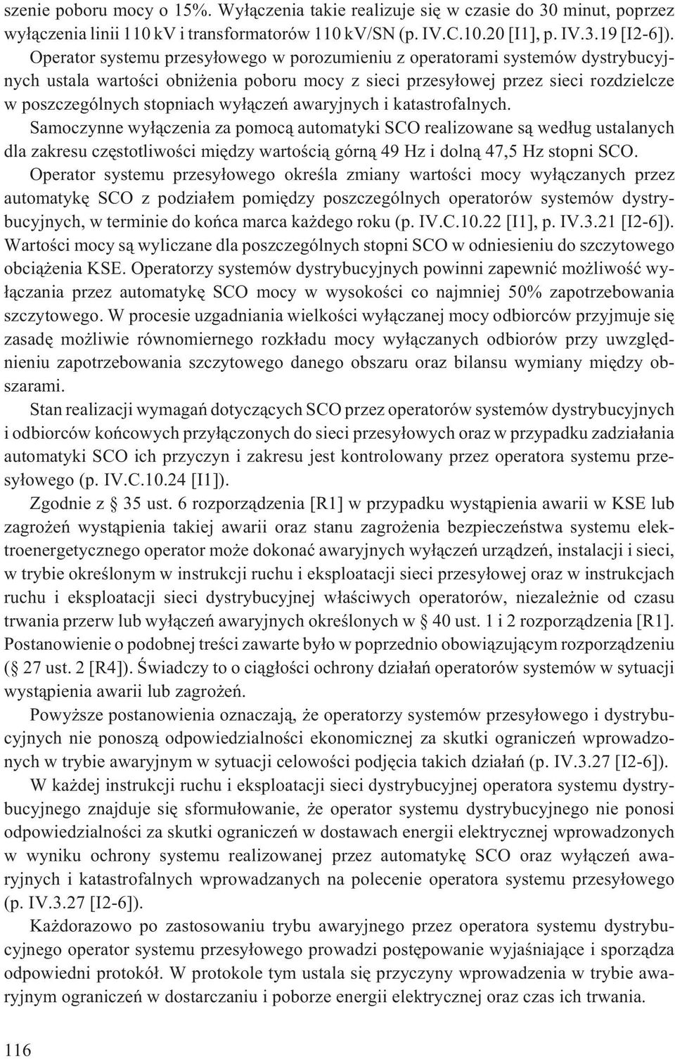 wy³¹czeñ awaryjnych i katastrofalnych.