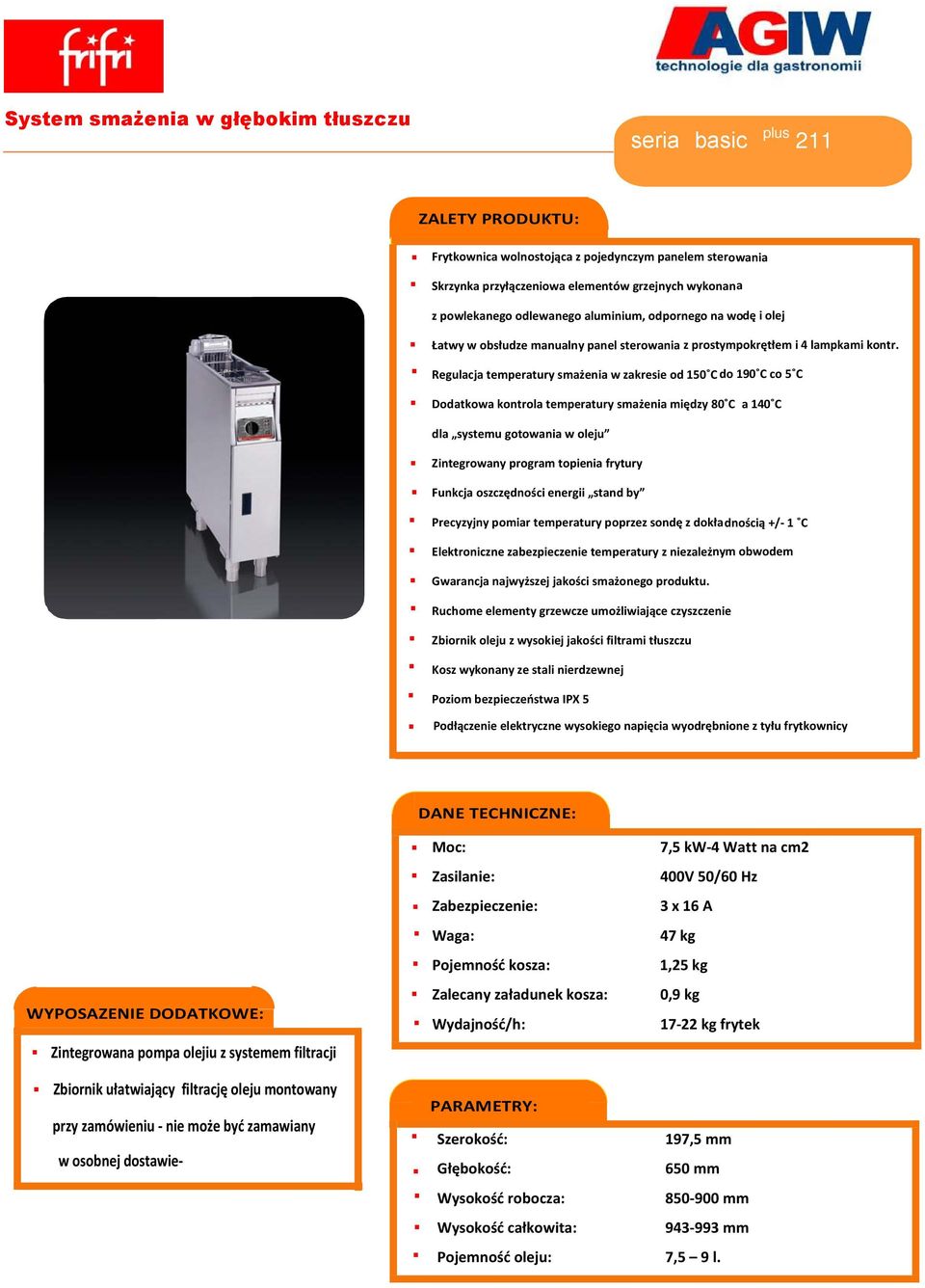 Zbiornik oleju z wysokiej jakości filtrami tłuszczu 7,5 kw-4 Watt