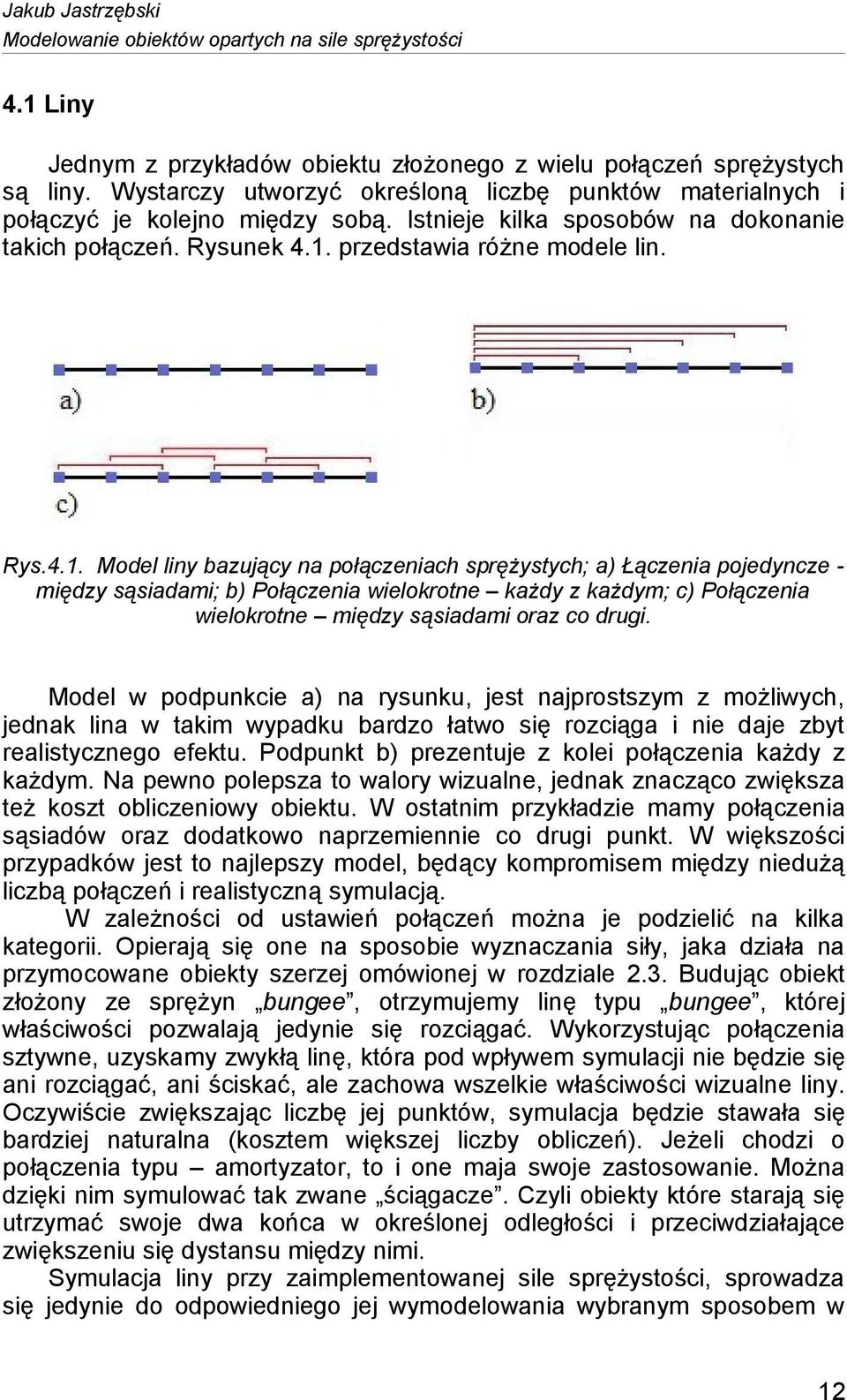 przedstawia różne modele lin. Rys.4.1.