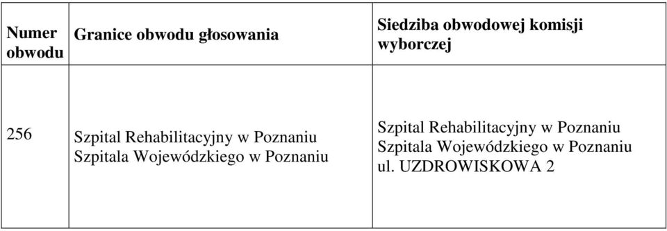 Szpital Rehabilitacyjny  ul.