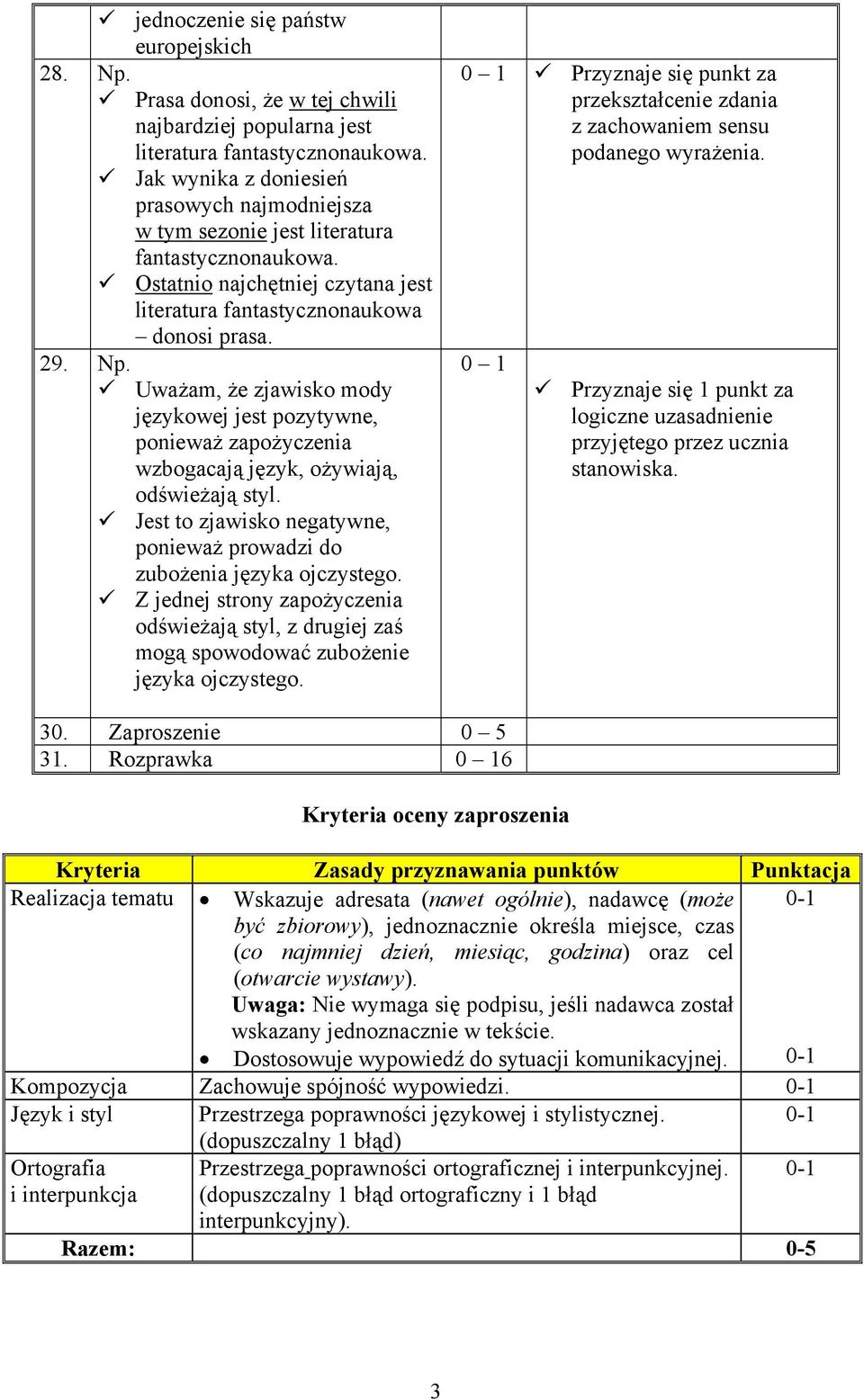 Uważam, że zjawisko mody językowej jest pozytywne, ponieważ zapożyczenia wzbogacają język, ożywiają, odświeżają styl. Jest to zjawisko negatywne, ponieważ prowadzi do zubożenia języka ojczystego.