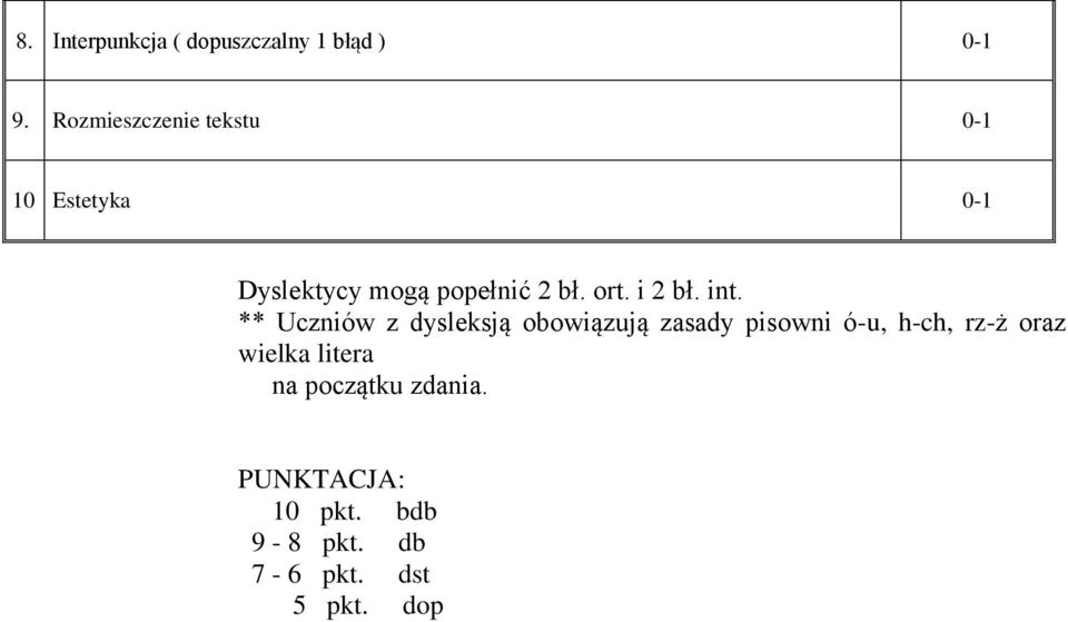ort. i 2 bł. int.
