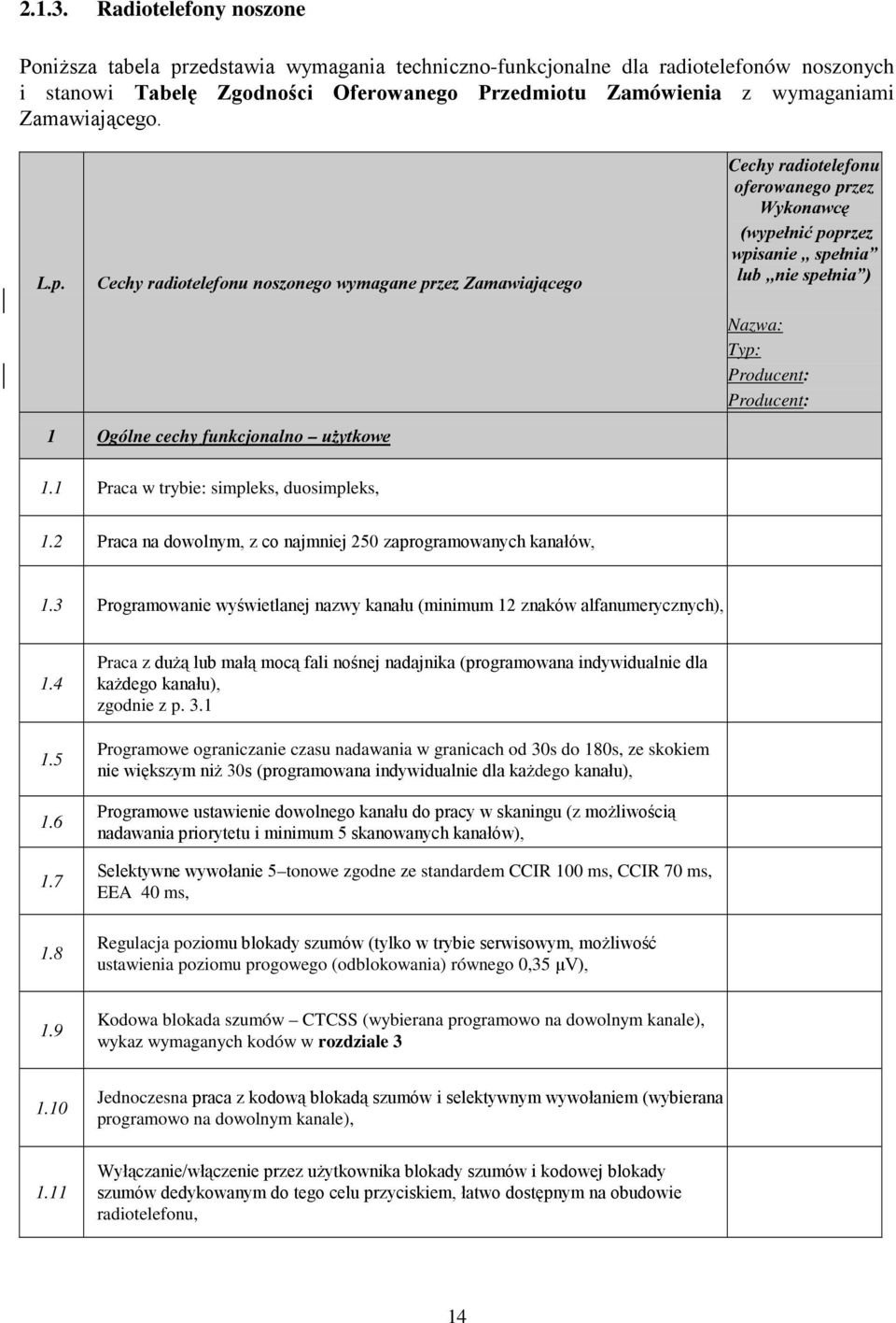 Zamawiającego. L.p.