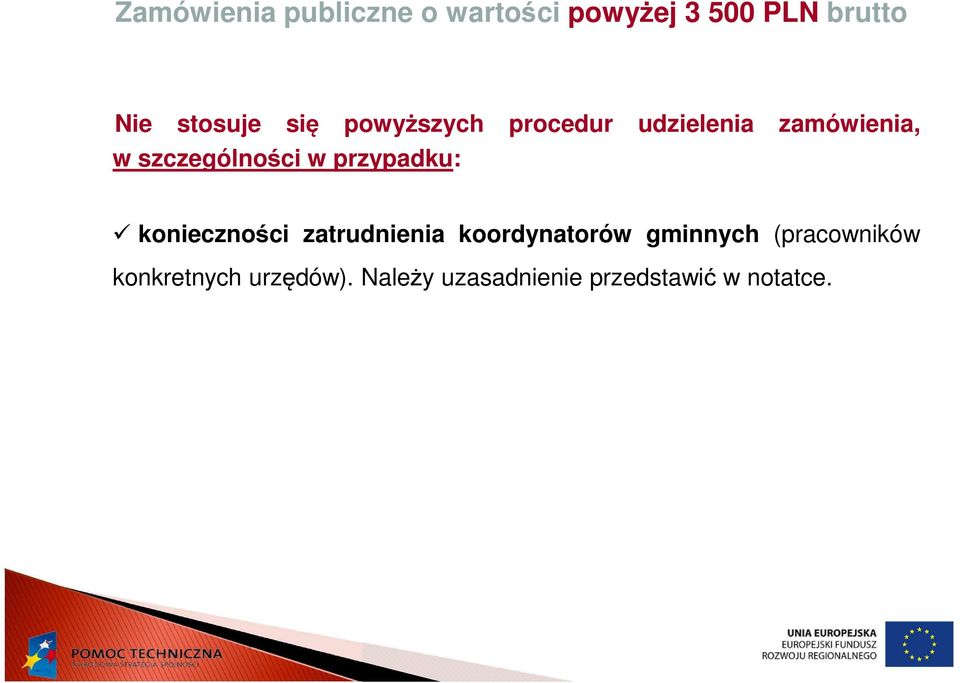 zatrudnienia koordynatorów gminnych (pracowników