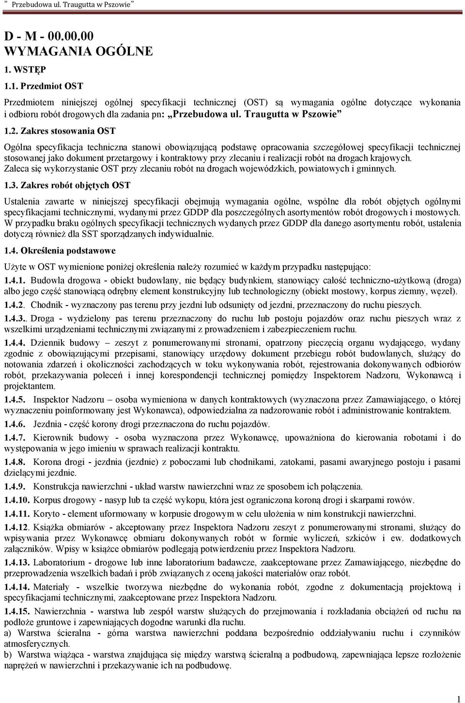 Traugutta w Pszowie 1.2.