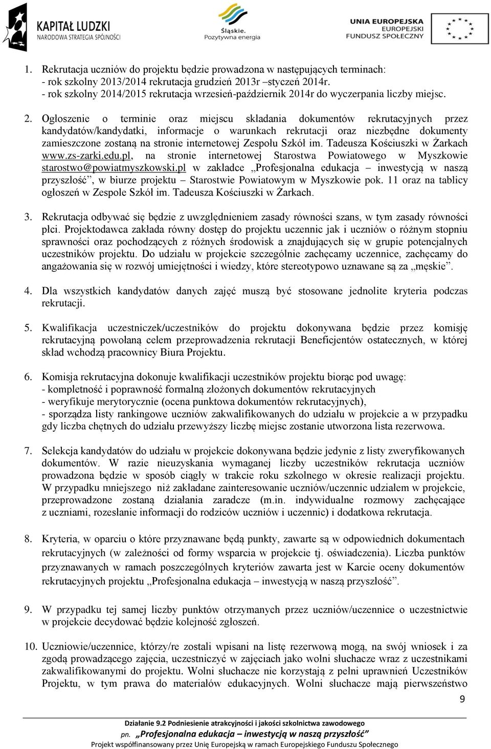 14/2015 rekrutacja wrzesień-październik 20