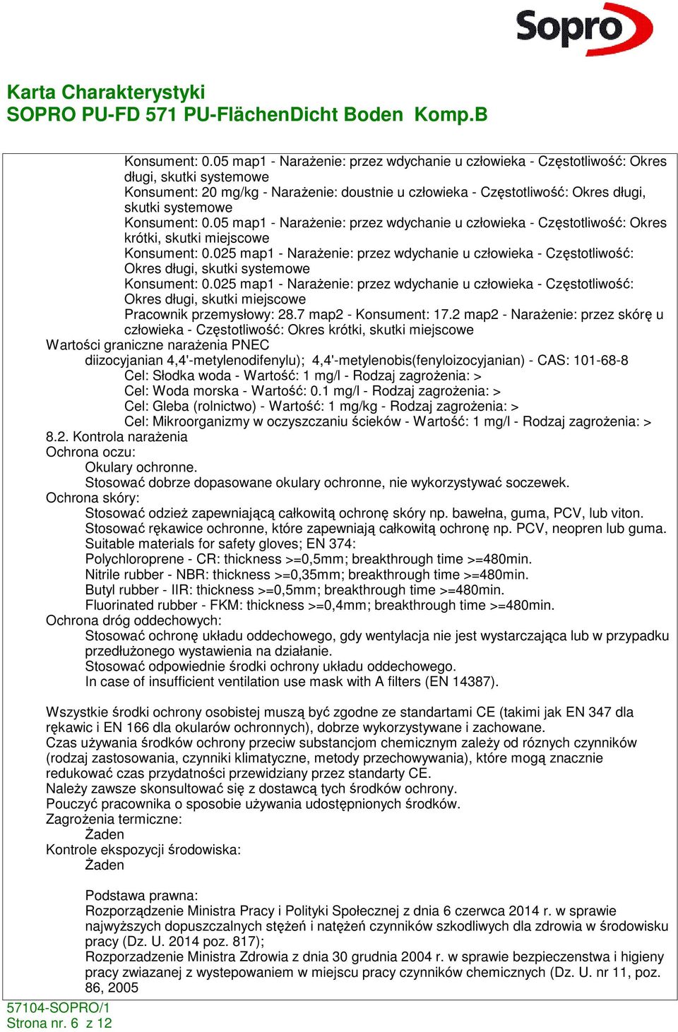 map1 - NaraŜenie: przez wdychanie u człowieka - Częstotliwość: Okres krótki, skutki miejscowe 025 map1 - NaraŜenie: przez wdychanie u człowieka - Częstotliwość: Okres długi, skutki systemowe 025 map1