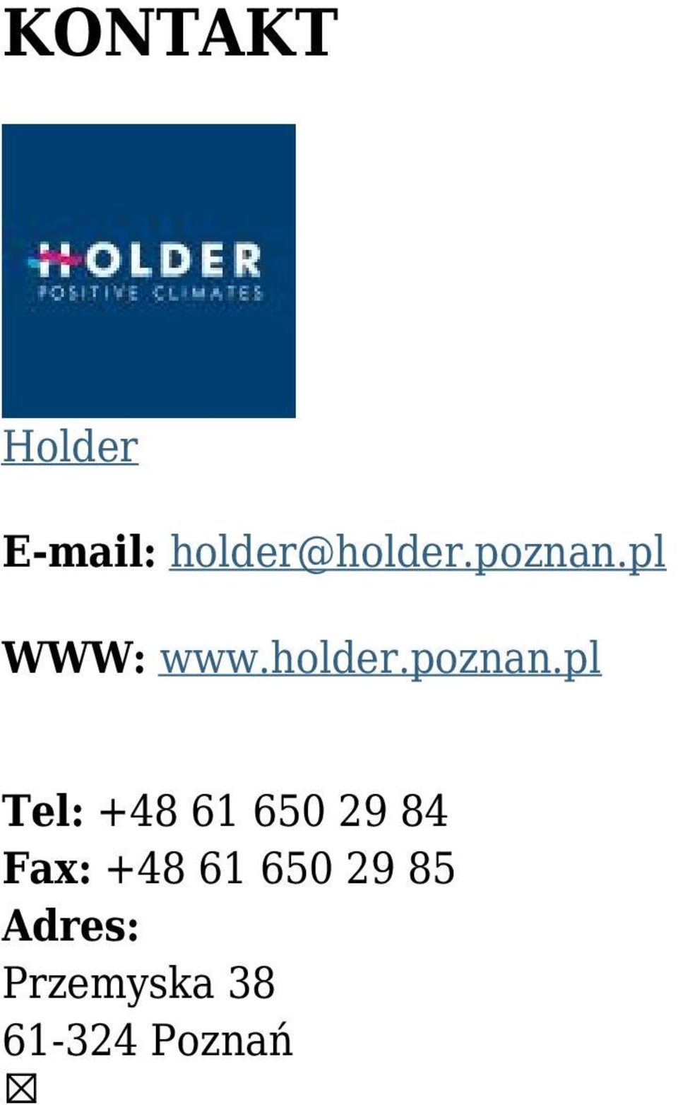 pl WWW: www.holder.