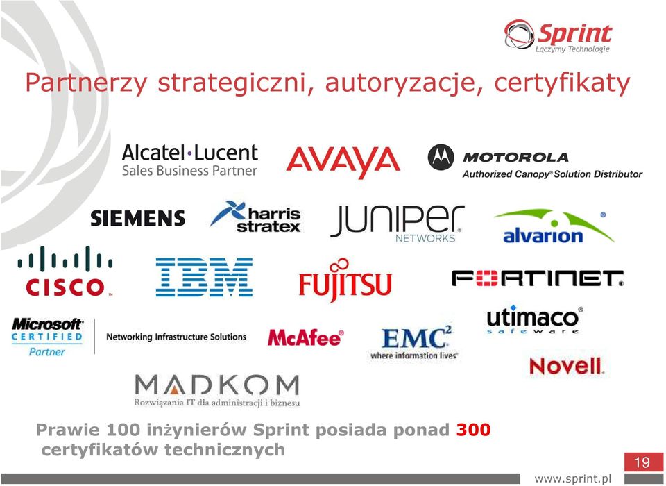 Prawie 100 inŝynierów Sprint