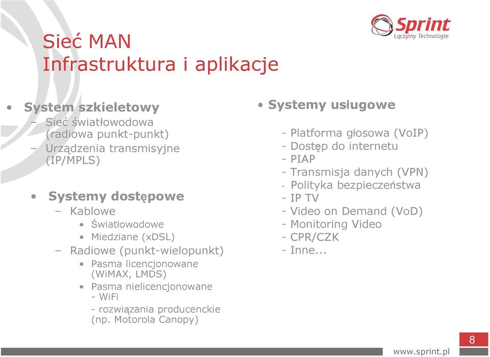 nielicencjonowane - WiFi - rozwiązania producenckie (np.