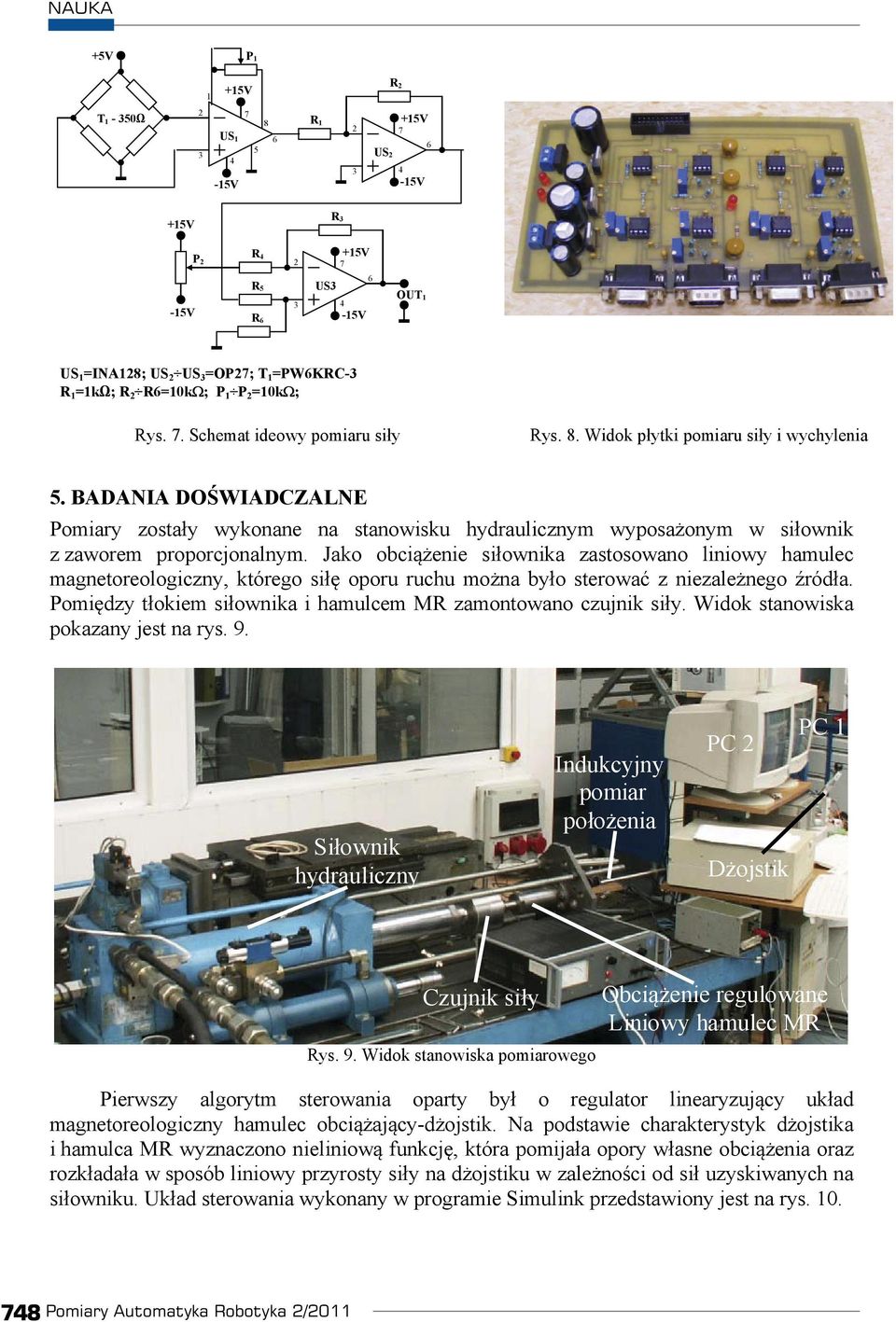 Jako obci enie si ownika zastosowano liniowy hamulec magnetoreologiczny, którego si oporu ruchu mo na by o sterowa z niezale nego ród a.