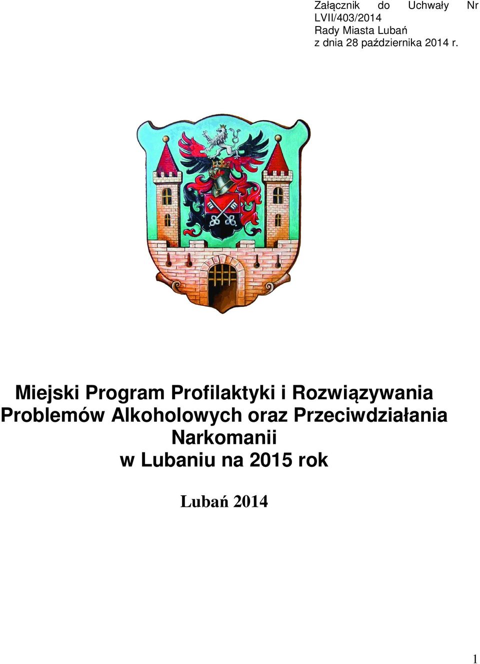 Miejski Program Profilaktyki i Rozwiązywania Problemów