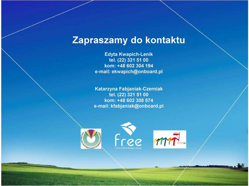 ekwapich@onboard.pl Katarzyna Fabjaniak-Czerniak tel.