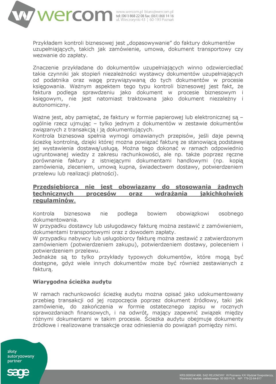 dokumentów w procesie księgowania.
