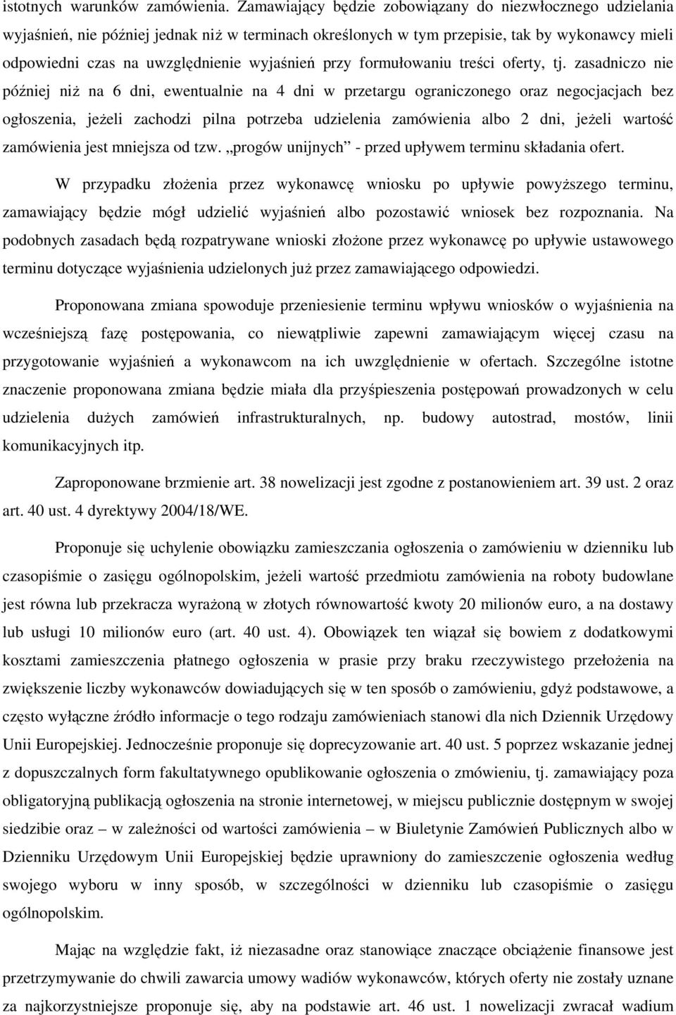 przy formułowaniu treści oferty, tj.