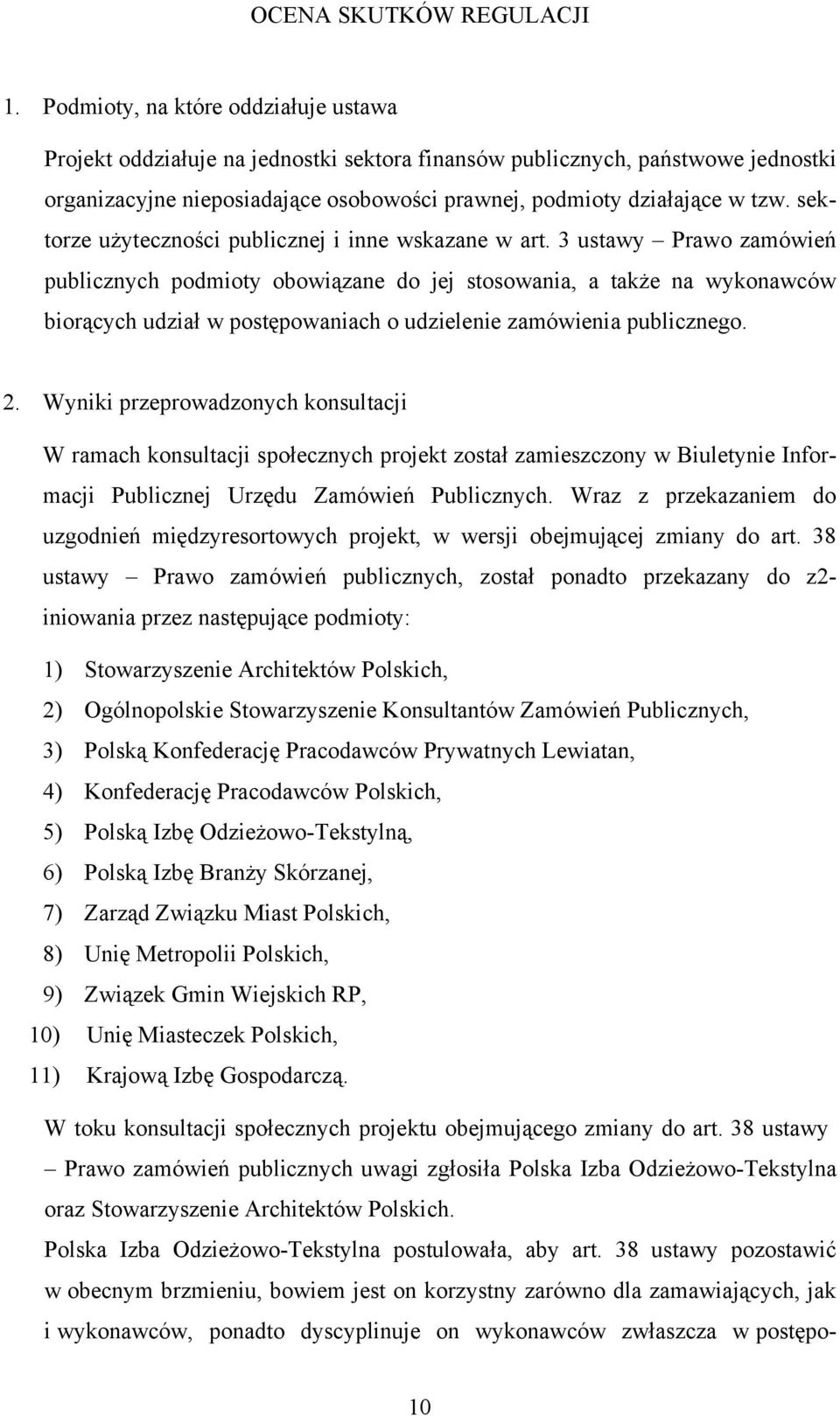 sektorze użyteczności publicznej i inne wskazane w art.