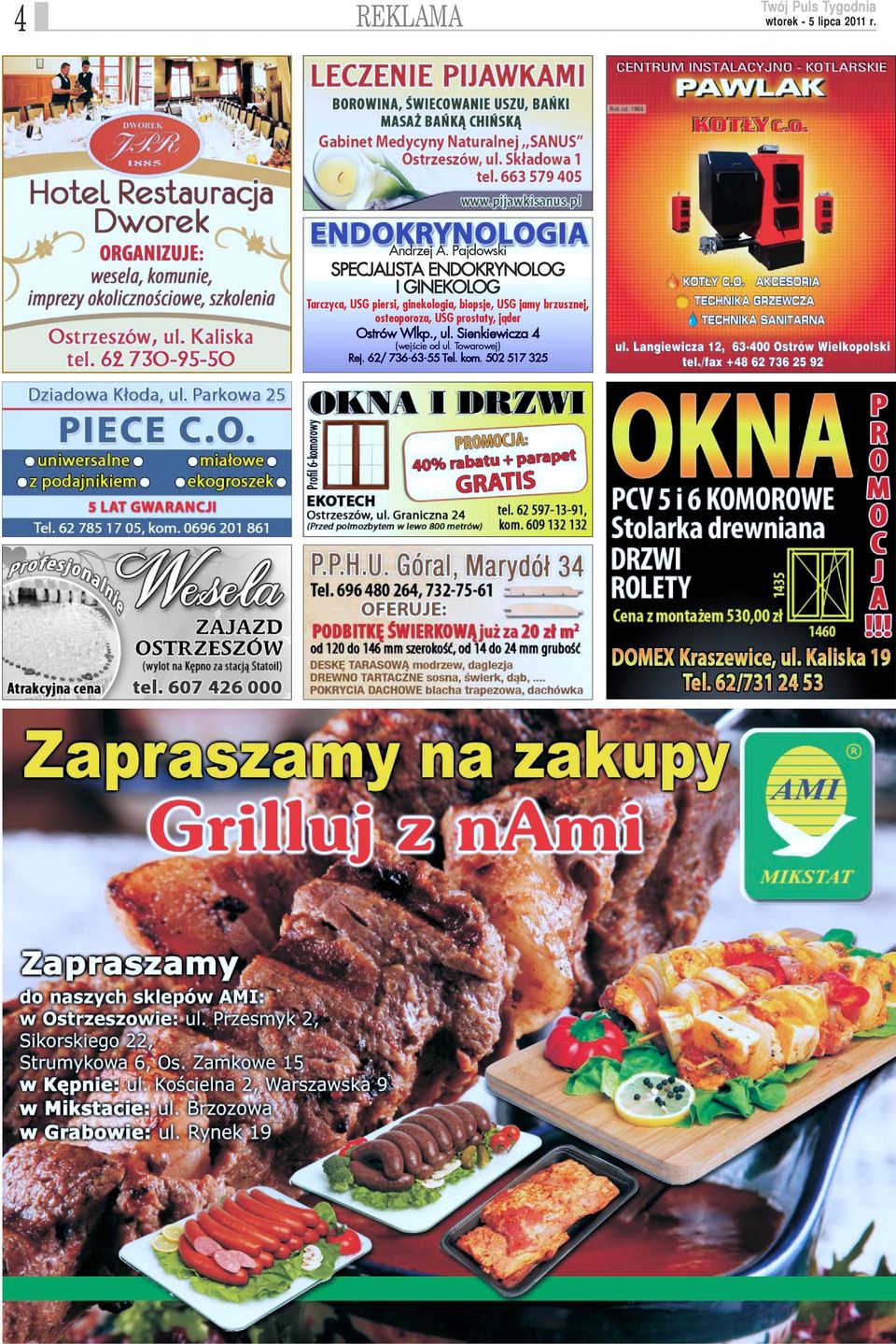 piersi, ginekologia, biopsje, USG jamy brzusznej, osteoporoza,