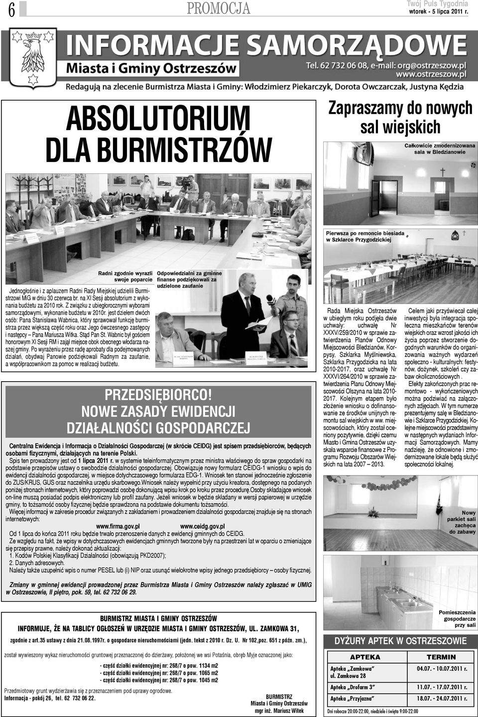 Z zwi¹zku z ubieg³orocznymi wyborami samorz¹dowymi, wykonanie bud etu w 2010r.