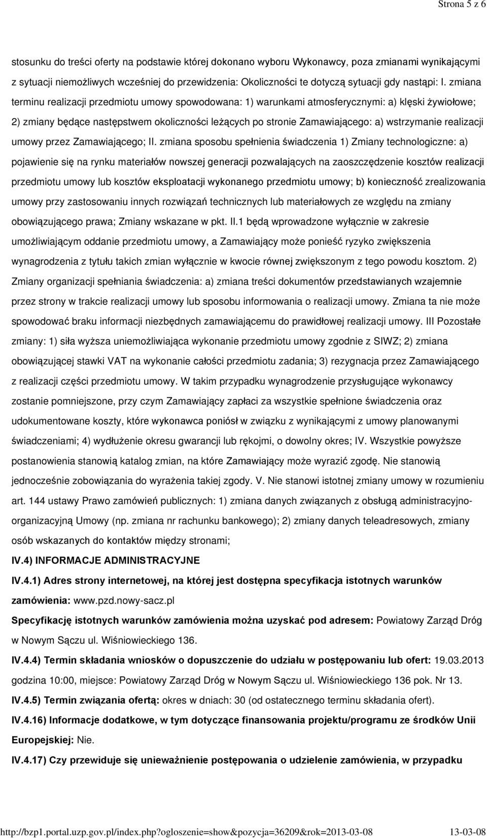 przewidzenia: Okolicznoœci te dotycz¹ sytuacji gdy nast¹pi: I.