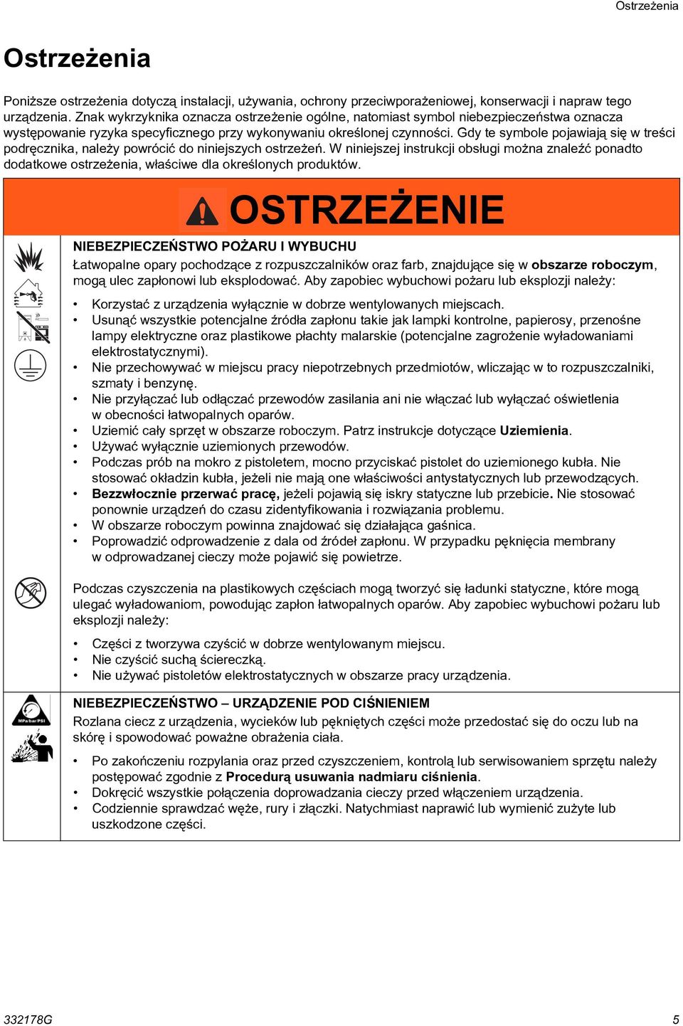 Gdy te symbole pojawiają się w treści podręcznika, należy powrócić do niniejszych ostrzeżeń.