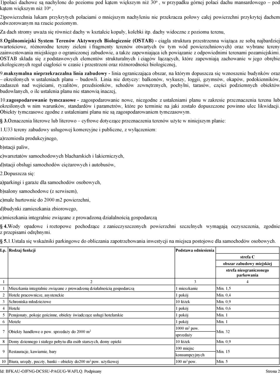 dachy widoczne z poziomu terenu, 8.