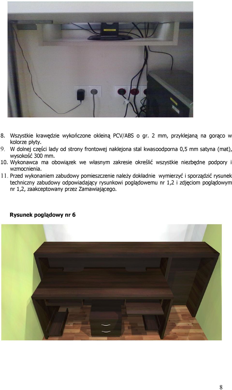 Wykonawca ma obowiązek we własnym zakresie określić wszystkie niezbędne podpory i wzmocnienia. 11.