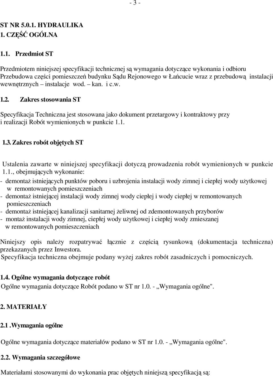 CZĘŚĆ OGÓLNA 1.