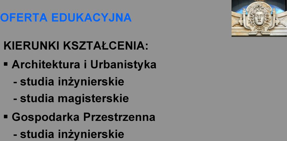 Urbanistyka - studia inżynierskie -