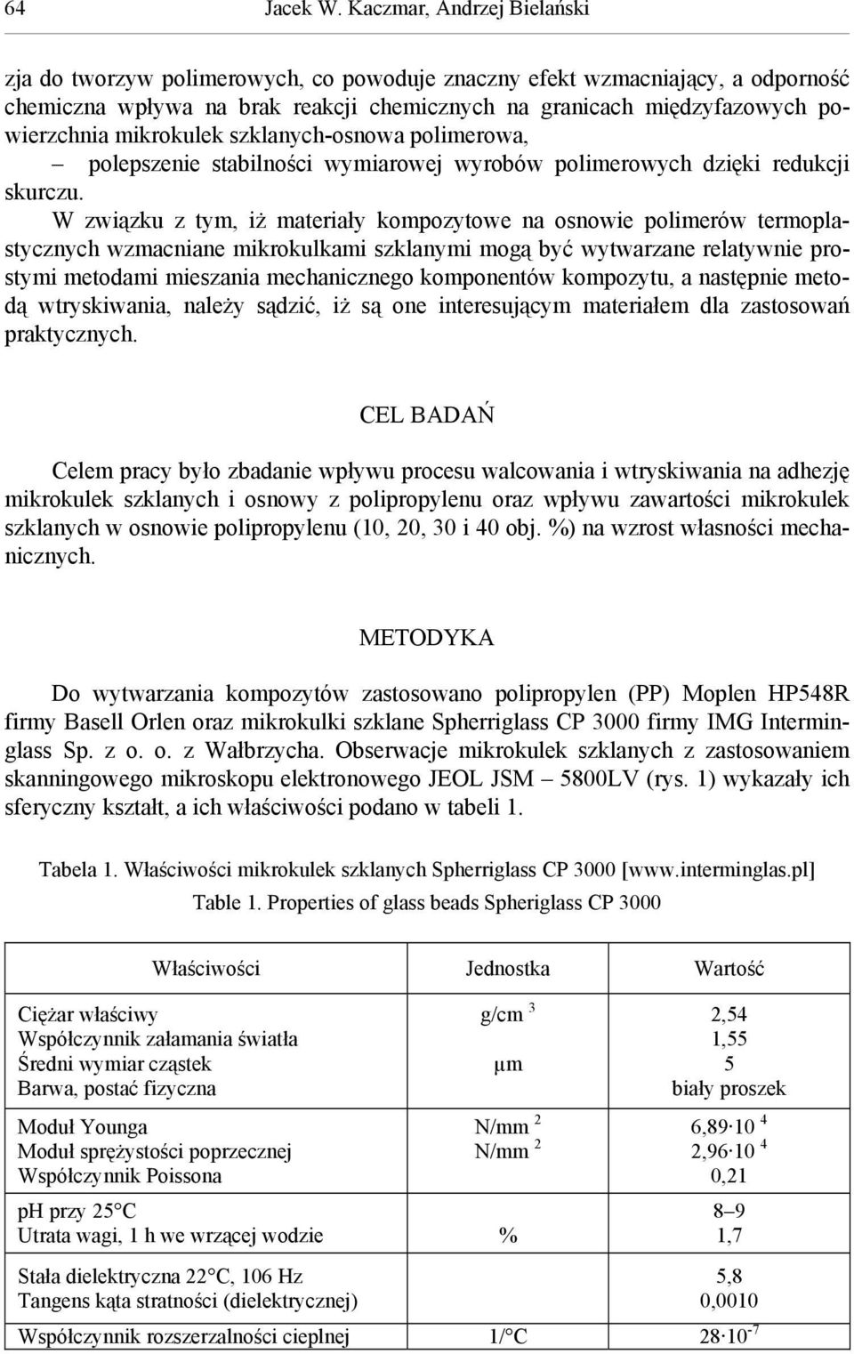 mikrokulek szklanych-osnowa polimerowa, polepszenie stabilności wymiarowej wyrobów polimerowych dzięki redukcji skurczu.