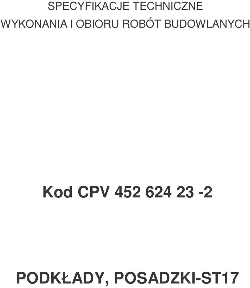 BUDOWLANYCH Kod CPV 452