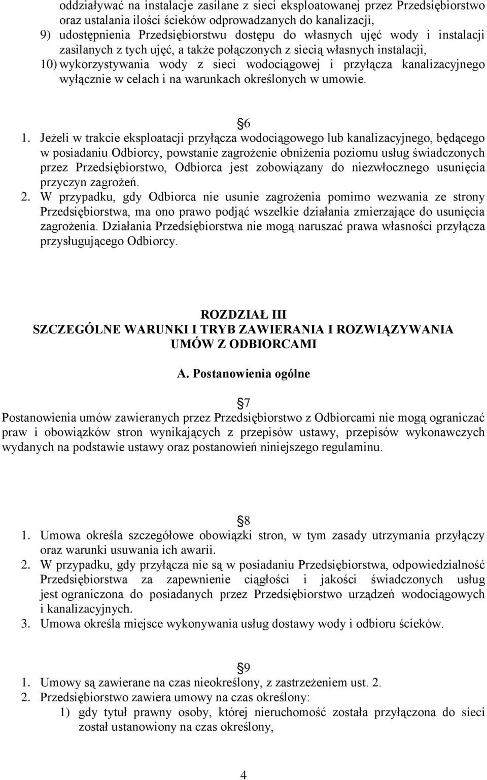 warunkach określonych w umowie. 6 1.