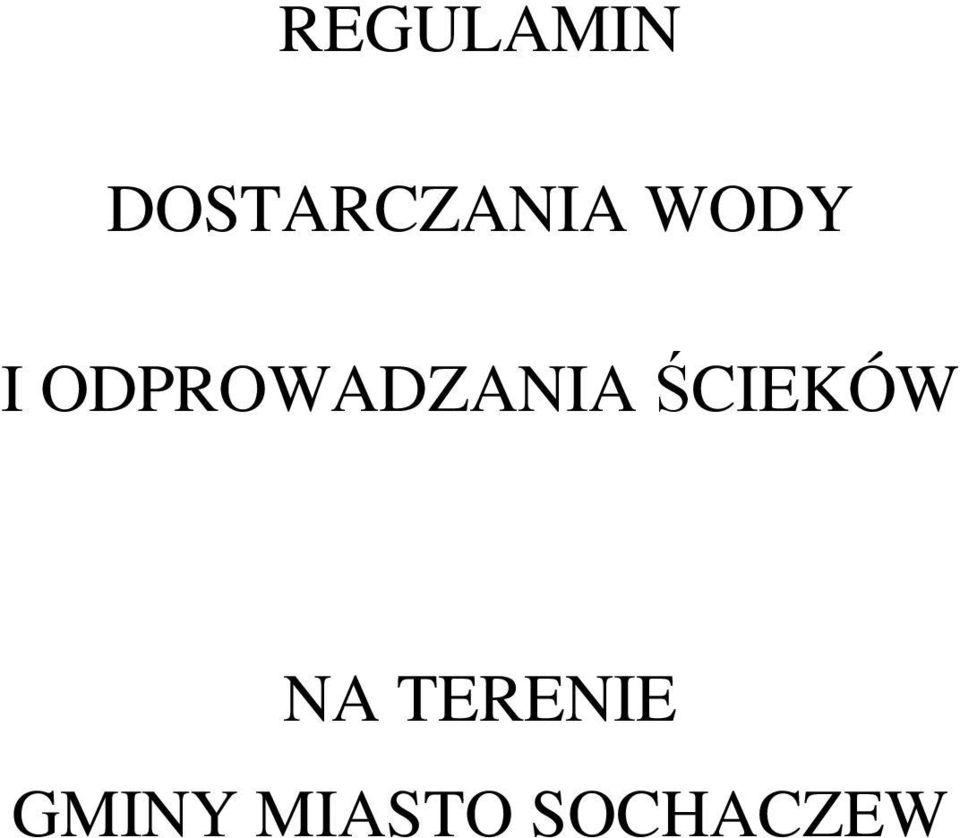 ODPROWADZANIA ŚCIEKÓW