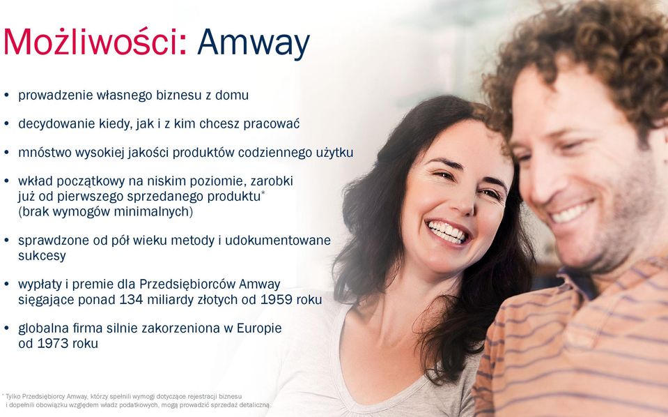 sukcesy wypłaty i premie dla Przedsiębiorców Amway sięgające ponad 134 miliardy złotych od 1959 roku globalna fi rma silnie zakorzeniona w Europie od 1973 roku