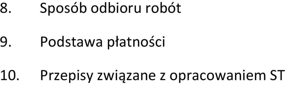 Podstawa płatności 10.