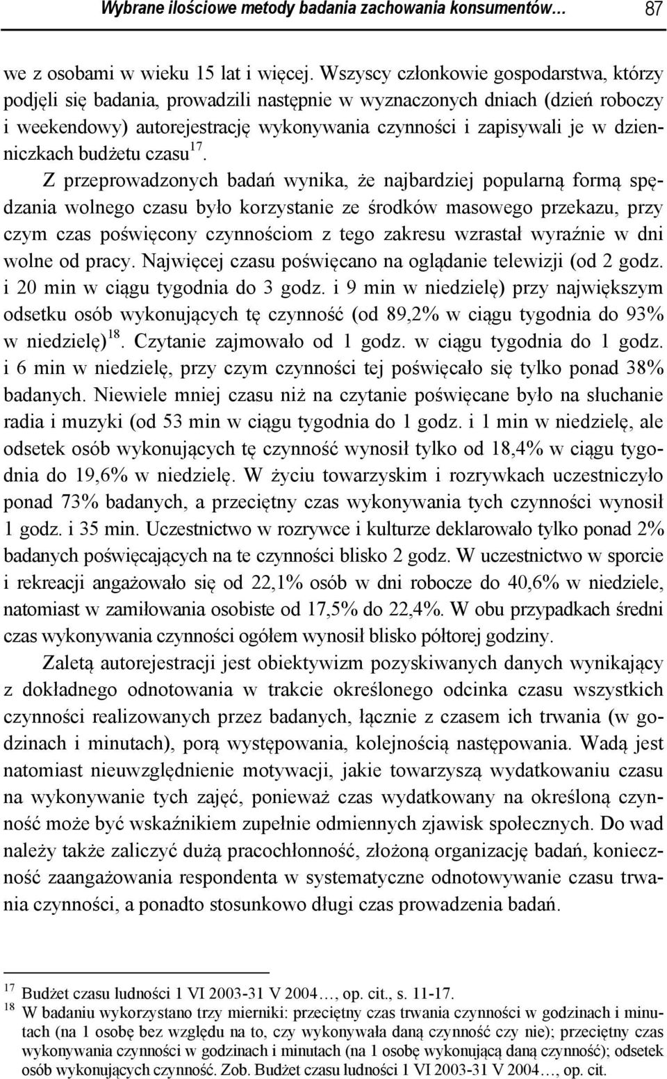dzienniczkach budżetu czasu 17.