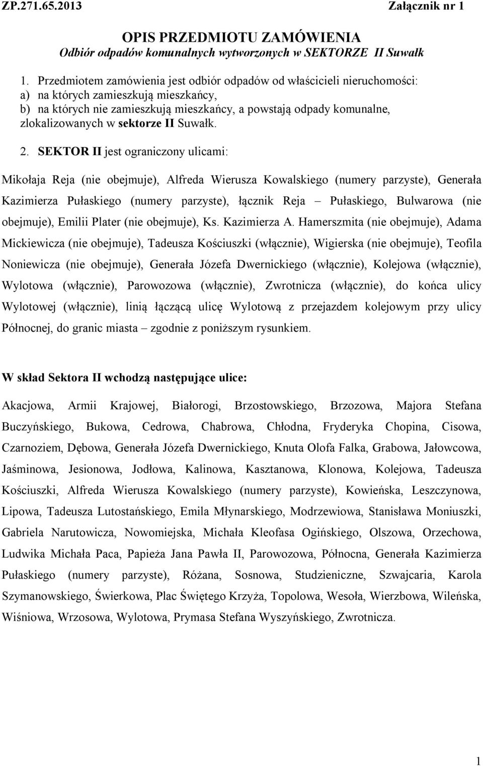 sektorze II Suwałk. 2.