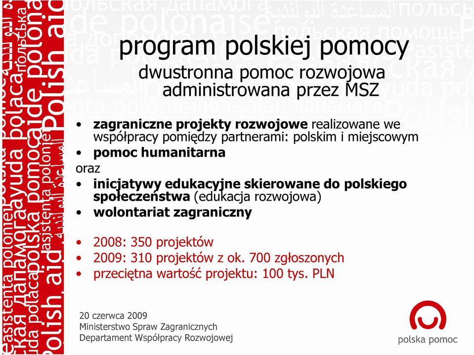 inicjatywy edukacyjne skierowane do polskiego społeczeństwa (edukacja rozwojowa) wolontariat