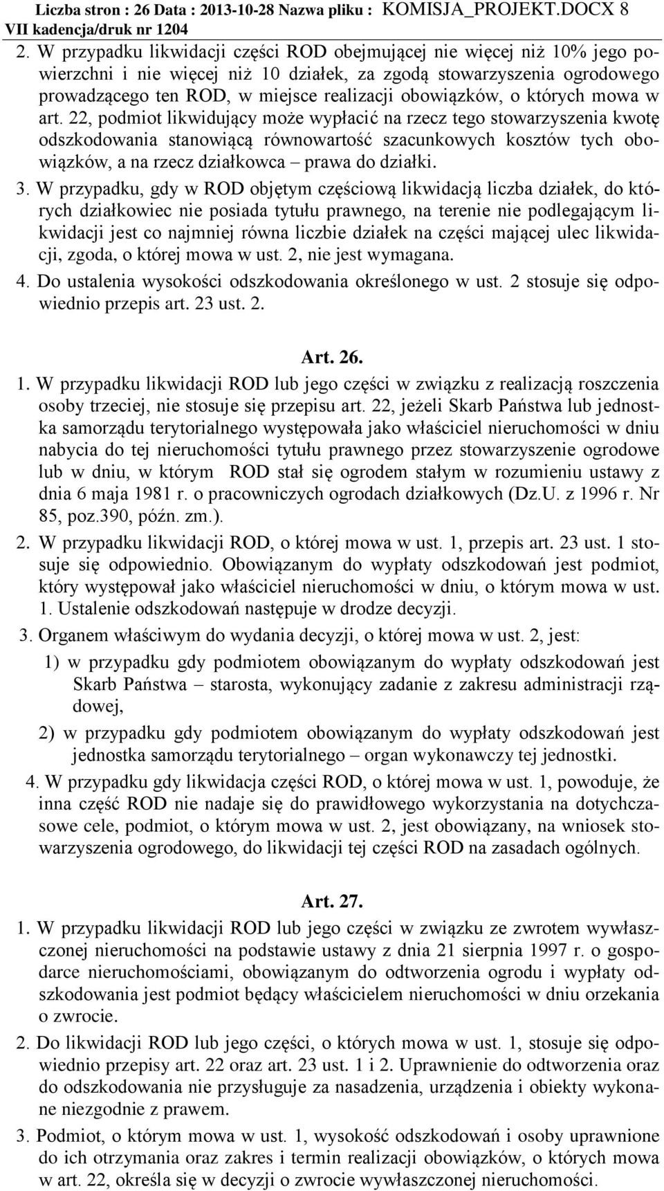 obowiązków, o których mowa w art.