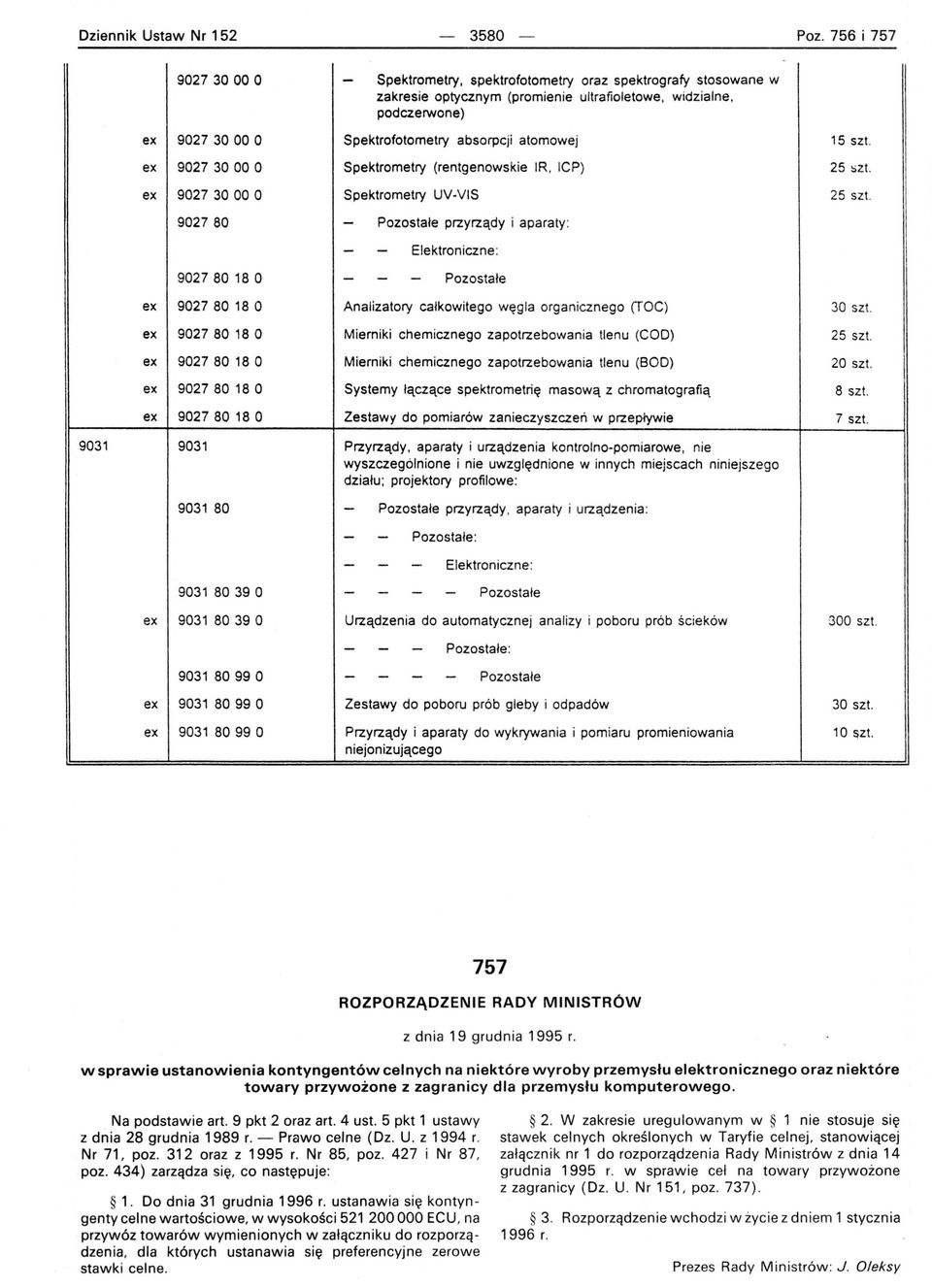 atomowej 15 szt. ex 90273000 O Spektrometry (rentgenowskie IR, ICP) 25 ~zt. ex 90273000 O Spektrometry UV-VIS 25 szt.