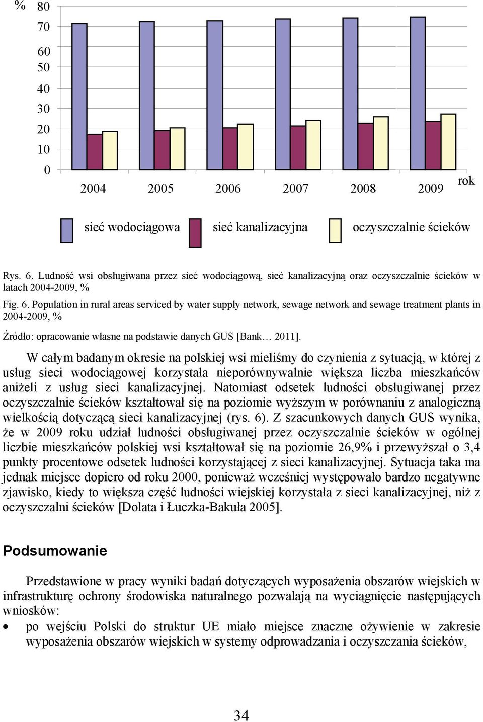 której z usług sieci wodociągowej korzystała nieporównywalnie większa liczba mieszkańców aniżeli z usług sieci kanalizacyjnej.
