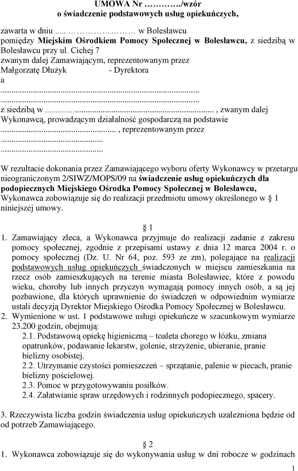 .., reprezentowanym przez.