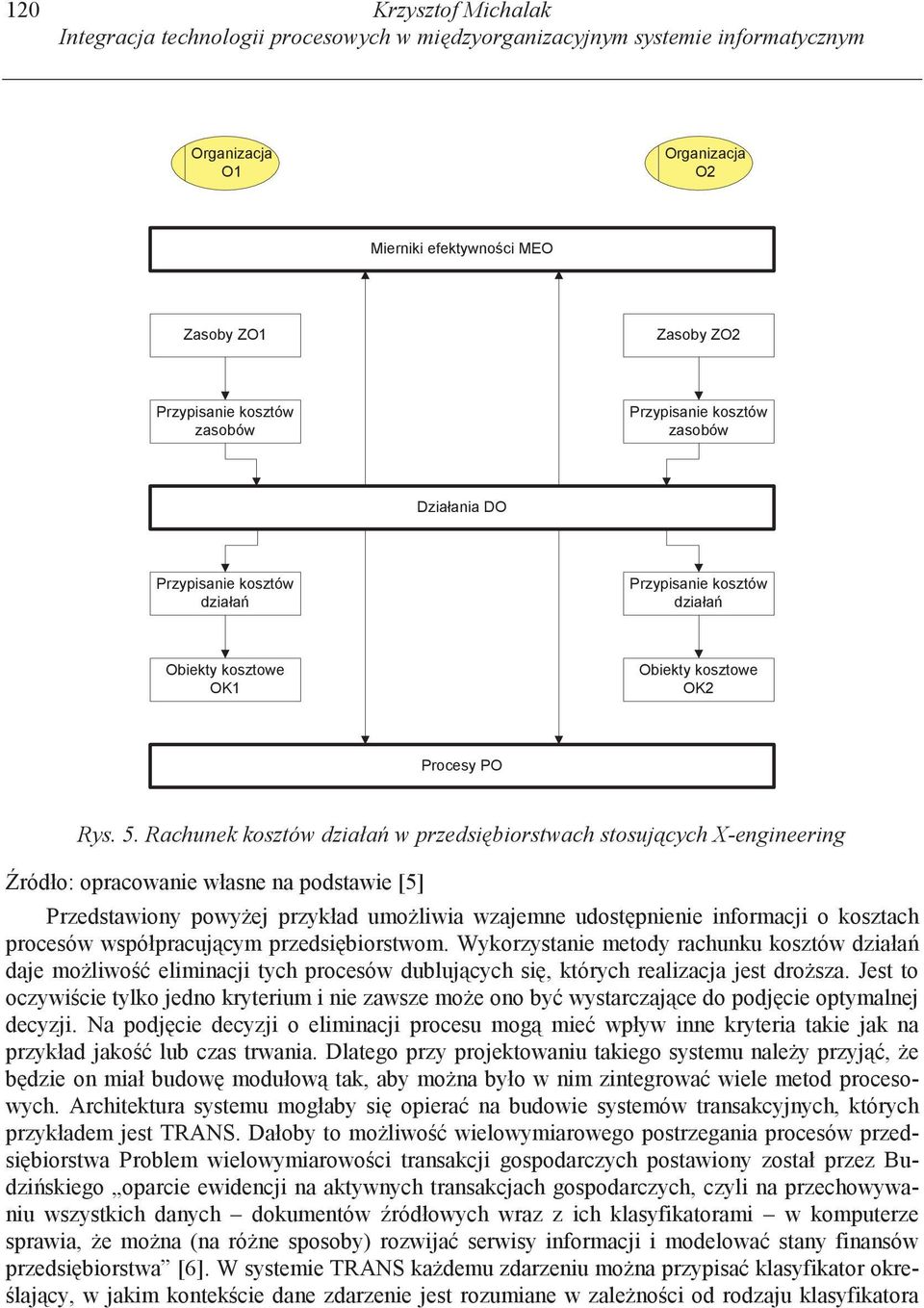 procesów współpracuj cym przedsi biorstwom. Wykorzystanie metody rachunku kosztów działa daje mo liwo eliminacji tych procesów dubluj cych si, których realizacja jest dro sza.