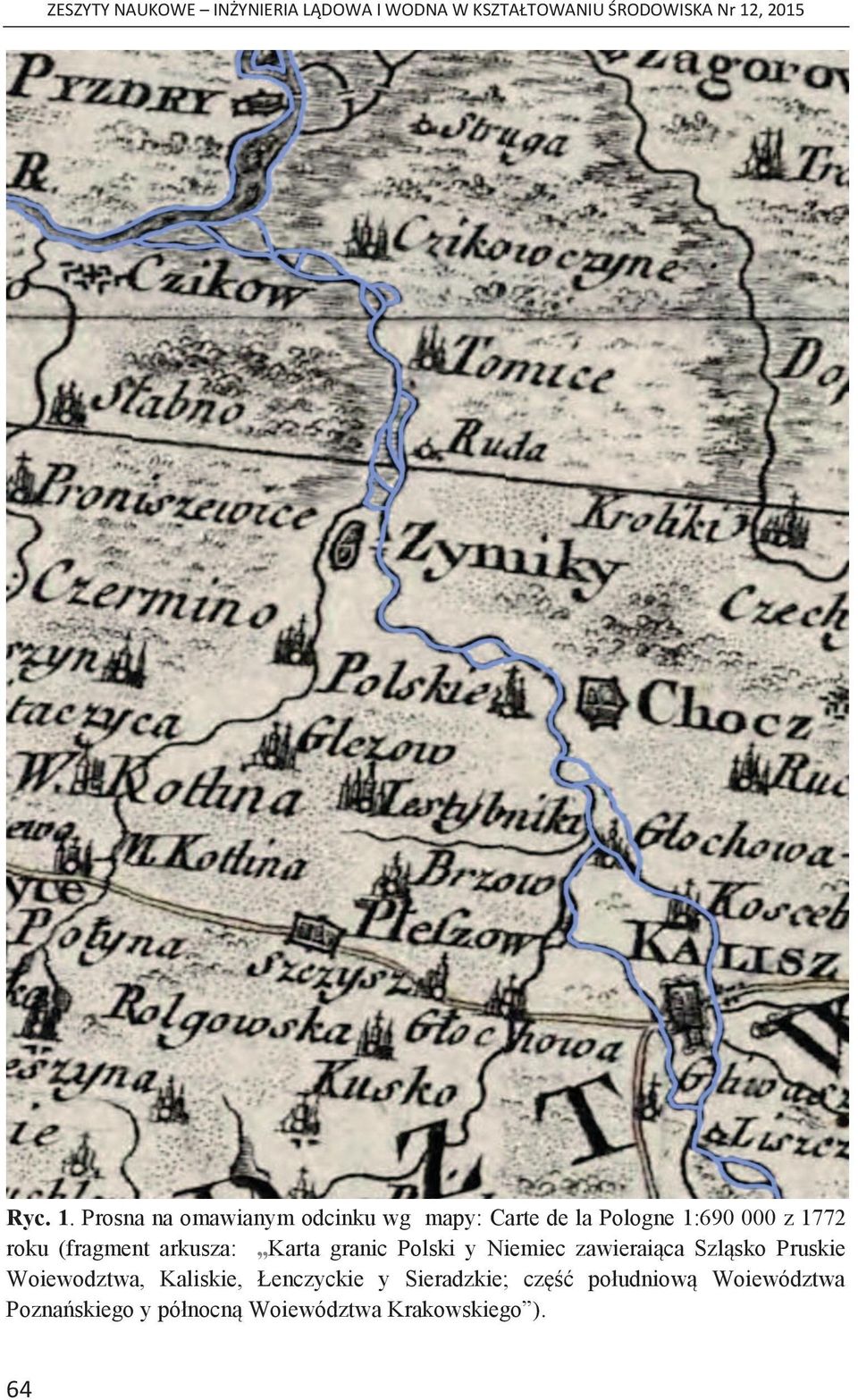 roku (fragment arkusza: Karta granic Polski y Niemiec zawieraiąca Szląsko