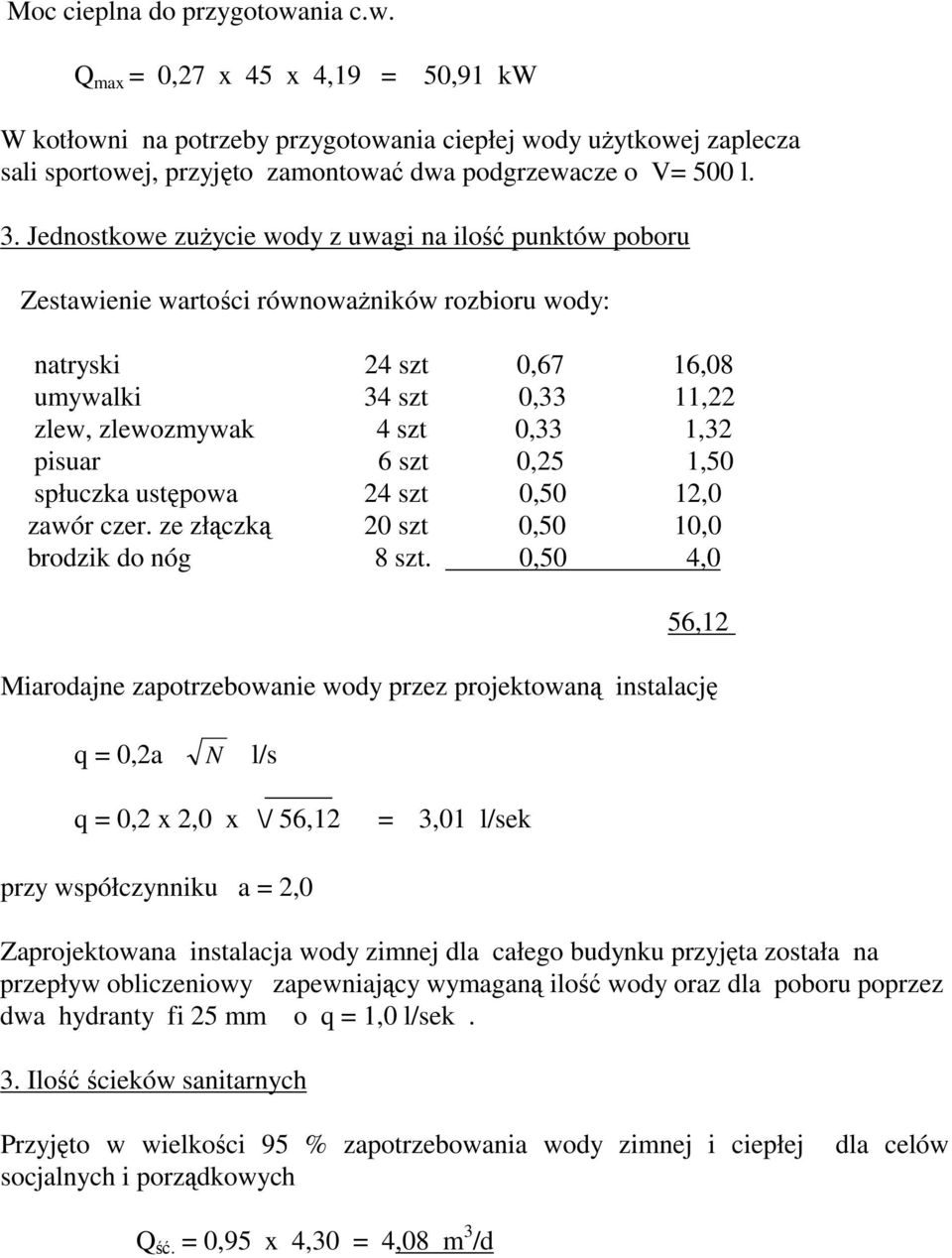 pisuar 6 szt 0,25 1,50 spłuczka ustępowa 24 szt 0,50 12,0 zawór czer. ze złączką 20 szt 0,50 10,0 brodzik do nóg 8 szt.