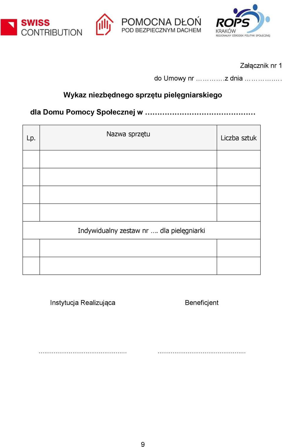 Pomocy Społecznej w Lp.