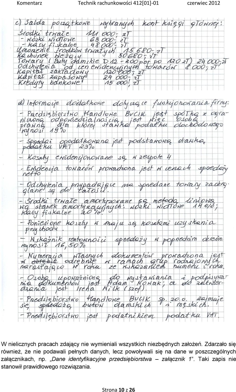 dane w poszczególnych załącznikach, np.
