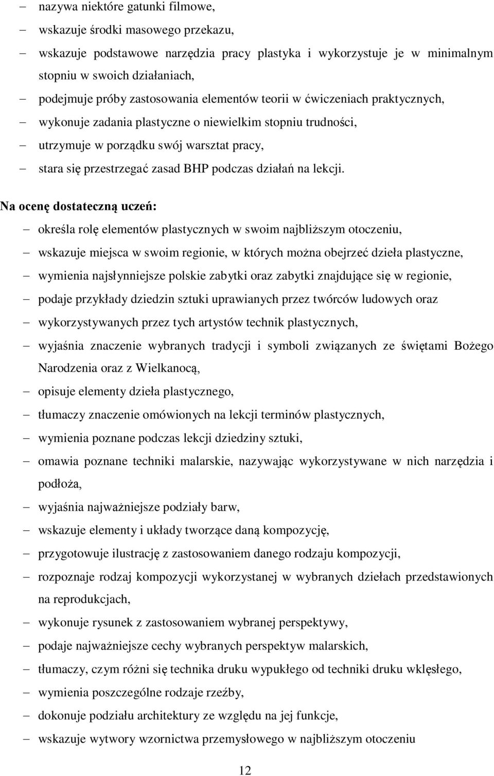 podczas działań na lekcji.