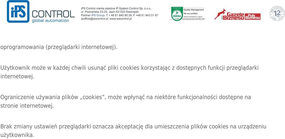przeglądarki internetowej.